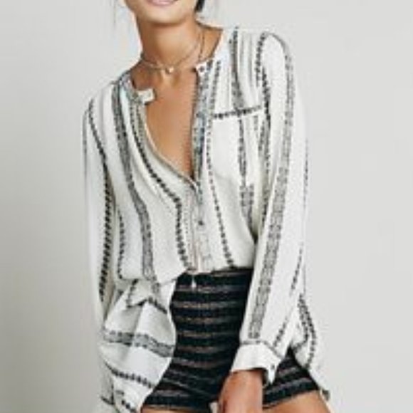 Free People Pants - Free People | Melia High Waist Stripe Shorts 12